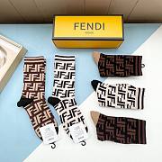 Bagsaaa Fendi FF Pattern Socks Set - 4