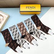 Bagsaaa Fendi FF Pattern Socks Set - 3