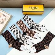 Bagsaaa Fendi FF Pattern Socks Set - 2