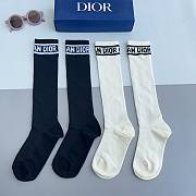 Bagsaaa Dior Black and White Socks Set - 1