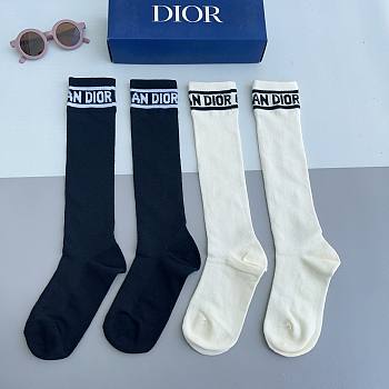 Bagsaaa Dior Black and White Socks Set