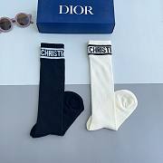 Bagsaaa Dior Black and White Socks Set - 4