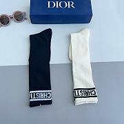 Bagsaaa Dior Black and White Socks Set - 2