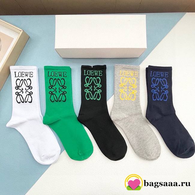 Bagsaaa Loewe Socks Set 5 colors - 1