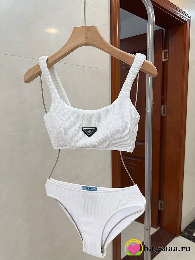 	 Bagsaaa Prada White Bikini Set - 1