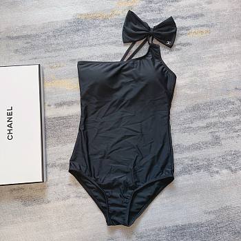 	 Bagsaaa Chanel Bow Tie Black Once Piece
