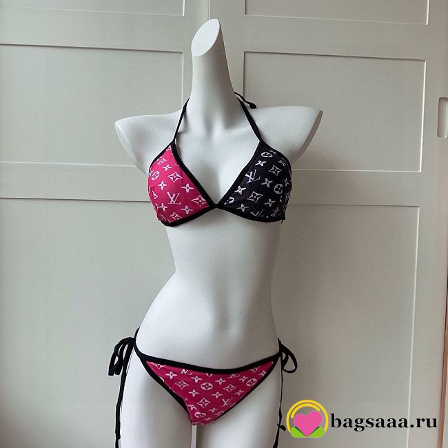 Bagsaaa Louis Vuitton Reversible Black and Pink Bikini - 1
