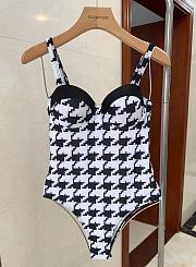 Bagsaaa Dior Houndstooth Pattern Black One Piece - 1