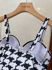 Bagsaaa Dior Houndstooth Pattern Black One Piece - 4
