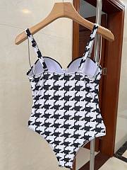 Bagsaaa Dior Houndstooth Pattern Black One Piece - 5
