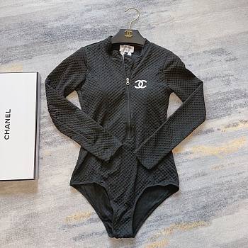 Bagsaaa Chanel Black Bodysuit Swimwear
