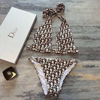 Bagsaaa Dior Two-piece swimsuit brown Oblique 