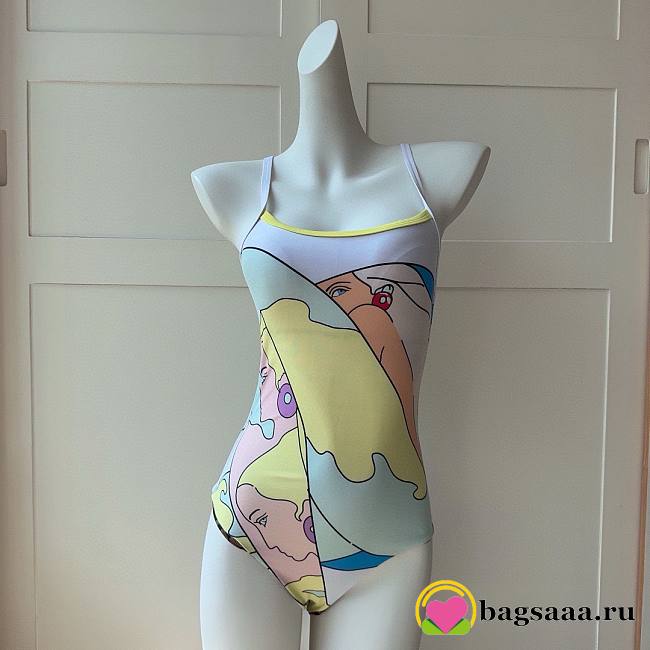 Bagsaaa Fendi One Piece Figure Pattern Swimwear - 1