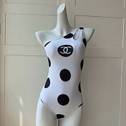 Bagsaaa Chanel White and Black One Piece Swimwear - 1
