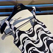 Bagsaaa Chanel White and Black One Piece Swimwear 02 - 2