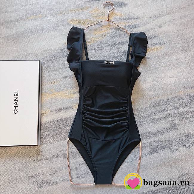 	 Bagsaaa Chanel Black One Piece Swimwear - 1