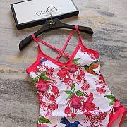 Bagsaaa Gucci Red Flower One Piece Swimwear - 2