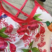 Bagsaaa Gucci Red Flower One Piece Swimwear - 4