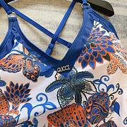 	 Bagsaaa Gucci Blue Flower One Piece Swimwear - 2