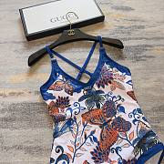 	 Bagsaaa Gucci Blue Flower One Piece Swimwear - 5