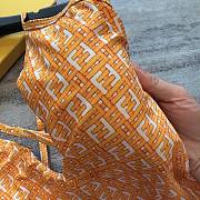 Bagsaaa Fendi Ff-motif U-neck Swimsuit In Orange - 4
