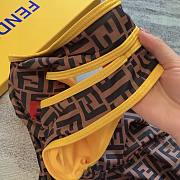 Bagsaaa Fendi FF Printed Brown and Yellow Swimwear - 2