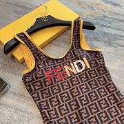 Bagsaaa Fendi FF Printed Brown and Yellow Swimwear - 4