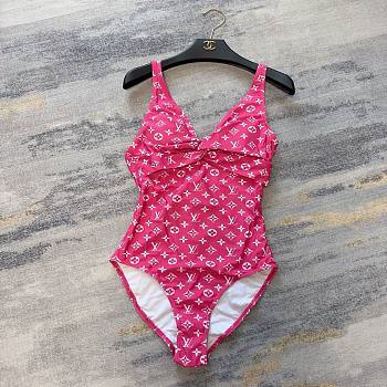Bagsaaa Louis Vuitton One-piece swimsuit pink monogram