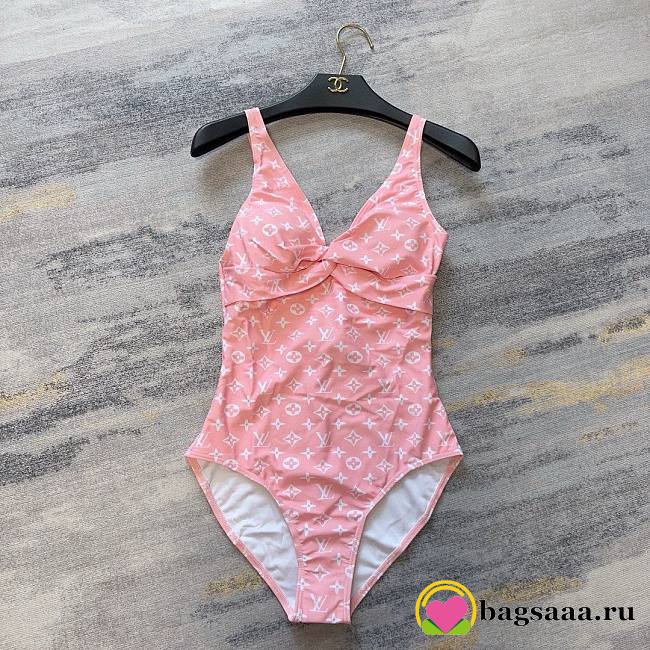 Bagsaaa Louis Vuitton One-piece swimsuit light pink monogram - 1