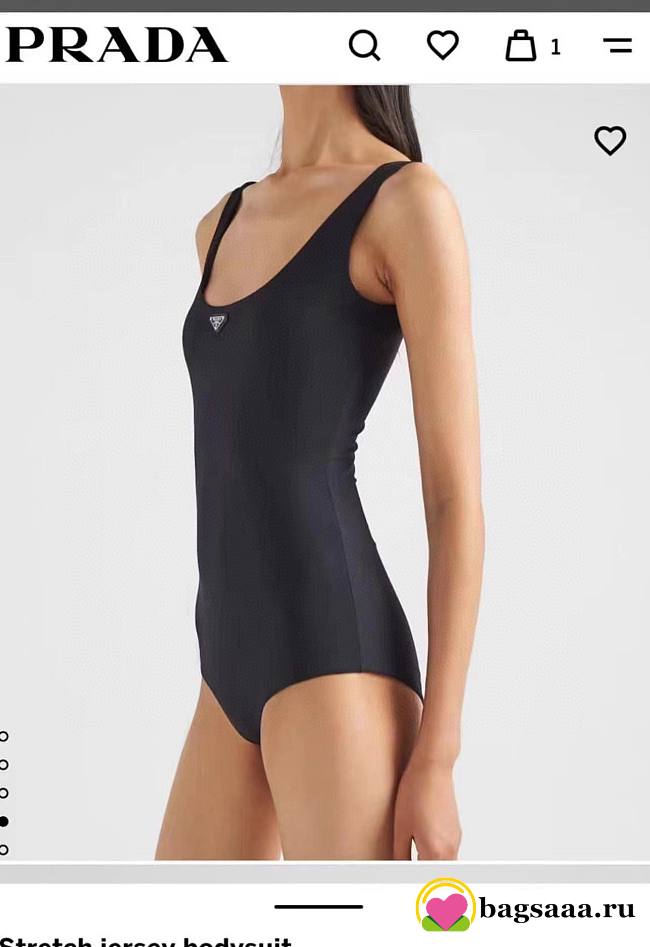 Bagsaaa Prada Black One Piece Swimwear - 1