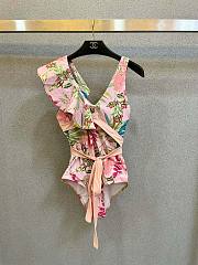 Bagsaaa Valentino Flower Pink One Piece Swimwear - 1