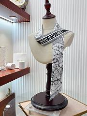 Bagsaaa Dior Toile de Jouy Sauvage Mitzah Scarf Black - 6 x 105 cm - 1
