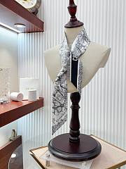Bagsaaa Dior Toile de Jouy Sauvage Mitzah Scarf Black - 6 x 105 cm - 3