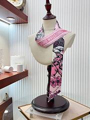 	 Bagsaaa Dior Toile de Jouy Sauvage Mitzah Scarf Pink - 6 x 105 cm - 1