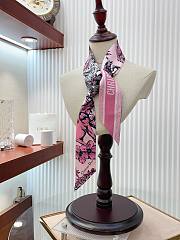	 Bagsaaa Dior Toile de Jouy Sauvage Mitzah Scarf Pink - 6 x 105 cm - 5