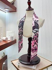 	 Bagsaaa Dior Toile de Jouy Sauvage Mitzah Scarf Pink - 6 x 105 cm - 4