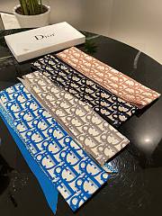 Bagsaaa Dior Oblique Mitzah Scarf Silk Twilly - 6 x 105 cm - 1