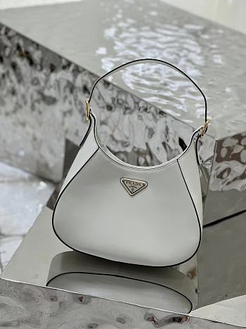 	 Bagsaaa Prada Cleo Shoulder Bag With Adjustable Strap In White - 27x20x7cm