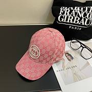 	 Bagsaaa Gucci GG Ebony Pink Front Logo Cap - 2