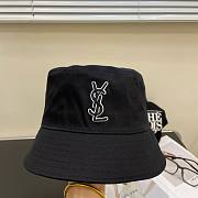 Bagsaaa YSL Black Front Logo Bucket Hat - 3