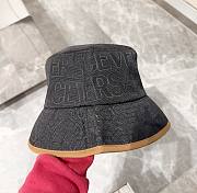 Bagsaaa Versace Allover Front Logo Black cotton bucket hat  - 2