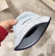Bagsaaa Versace Allover Front Logo Blue cotton bucket hat - 2