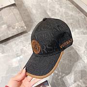 Bagsaaa Versace Allover Front Logo Black cotton cap - 3