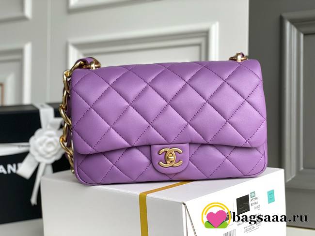 Bagsaaa Chanel Funky Town Large Flap Bag In Purple - 27cm - 1