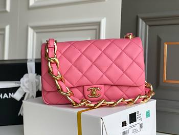 	 Bagsaaa Chanel Funky Town Large Flap Bag In Pink - 27cm