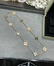 Bagsaaa Van Cleef & Arpels Vinatge Alhambra necklace, 10 motifs with diamond - 2