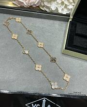 Bagsaaa Van Cleef & Arpels Vinatge Alhambra necklace, 10 motifs with diamond - 3