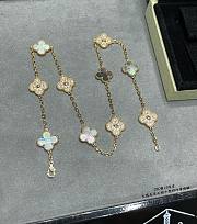 Bagsaaa Van Cleef & Arpels Vinatge Alhambra necklace, 10 motifs with diamond - 4