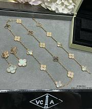 Bagsaaa Van Cleef & Arpels Vinatge Alhambra necklace, 10 motifs with diamond - 5