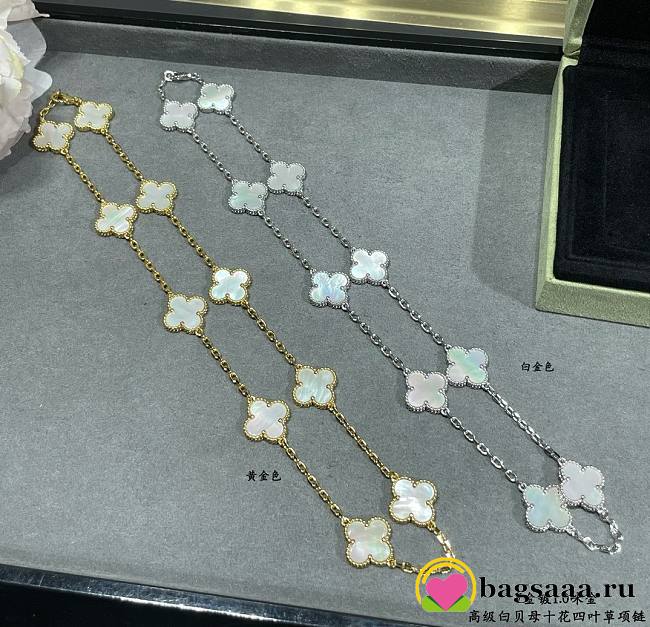 Bagsaaa Van Cleef & Arpels Vinatge Alhambra necklace, 10 motifs, mother of pearls - 1
